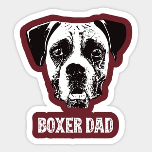 Boxer Dog Dad Sticker